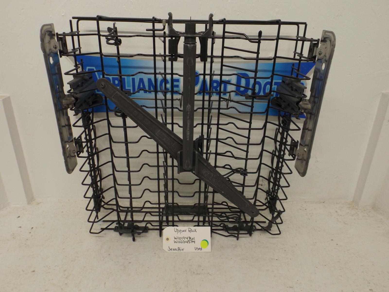 JennAir Dishwasher W10194861 W10234574 Upper Rack Used JennAir Dishwasher W10194861 W10234574 Upper Rack Used